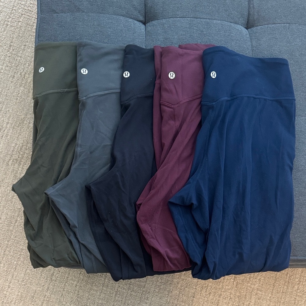 Olive, Grey, Black, Maroon and Dark Blue Lululemon joggers bundle